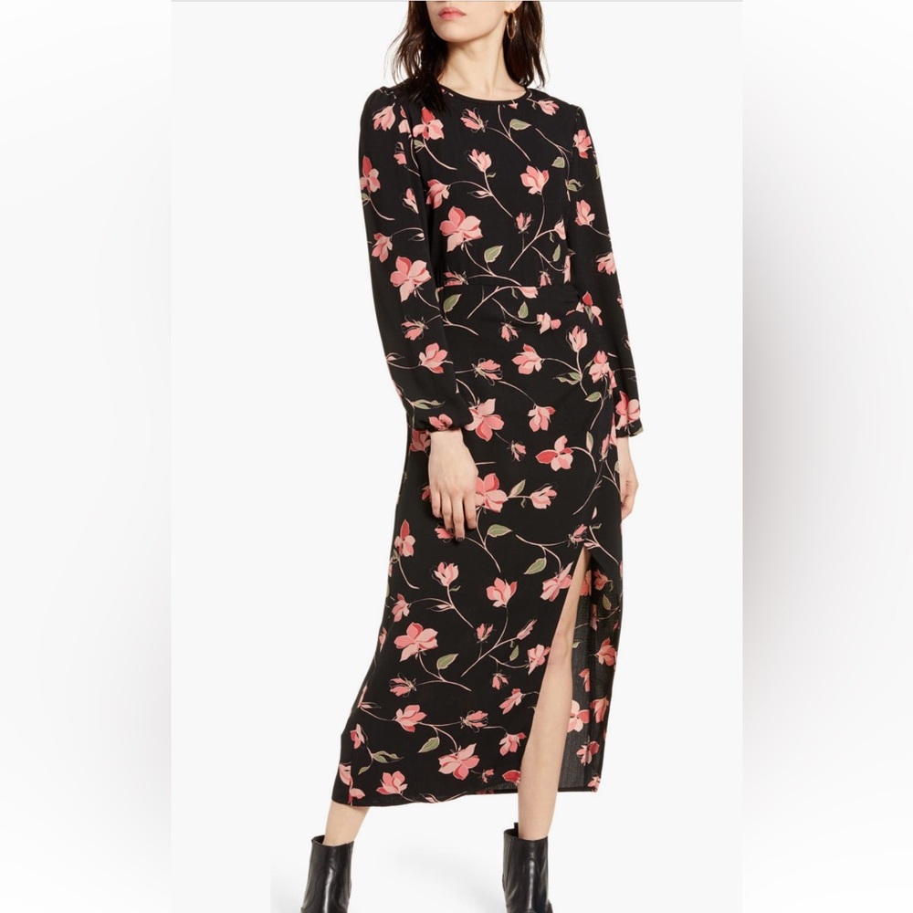 Minkpink Magnetic Love Long Sleeve Midi Dress